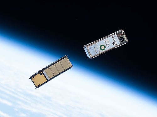 Satellite encrypting data using quantum entanglement