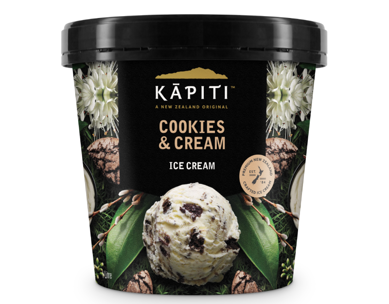 Kāpiti Cookies & Cream 1L | Kapiti Ice Cream